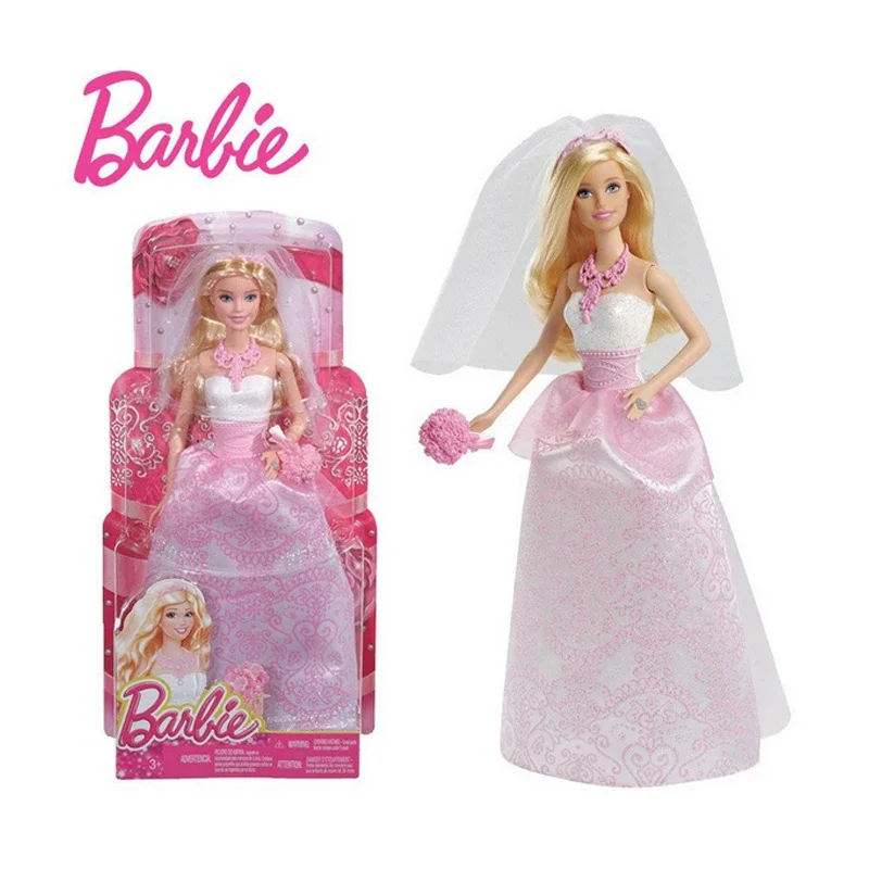 Kids Toys Xmas - ตุ๊กตาบาร์บี้เจ้าสาวของแท้จาก Mattel ตุ๊กตาเจ้าหญิงสำหรับงานแต่งงาน สำหรับเด็กผู้หญิง แบรนด์ชั้นนำ ของขวัญวันเกิดและคริสต์มาสสำหรับเด็ก