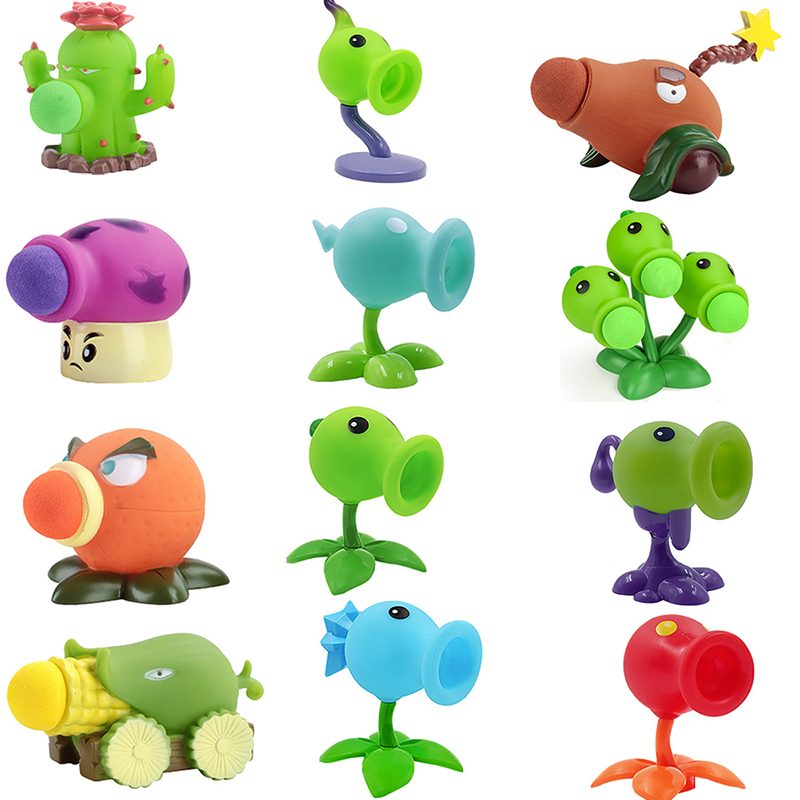 Kids Zombie Toys - 1pcs พืช vs Zombies Peashooter Gatling