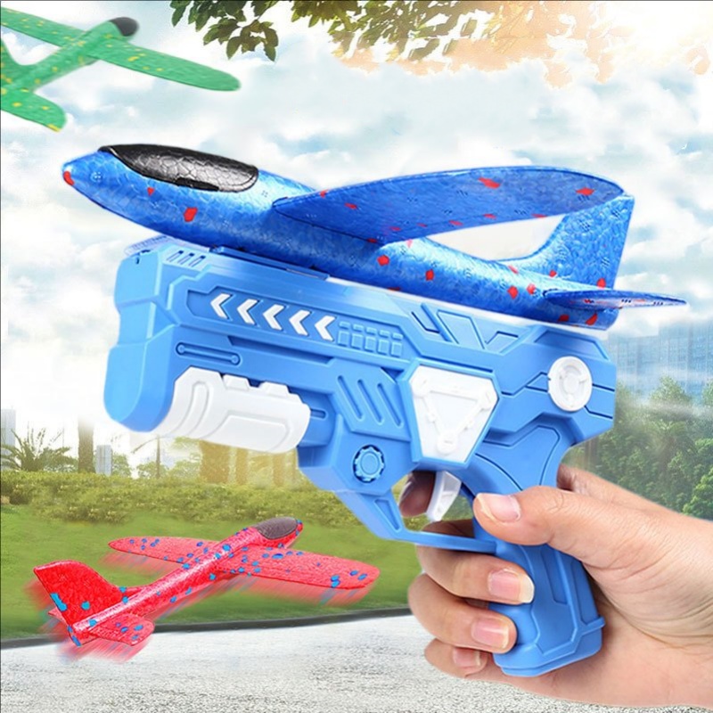 Catapult Launcher Toy - ปืนยิงเครื่องบินโฟม LED เรืองแสง ระยะยิง 10 เมตร
