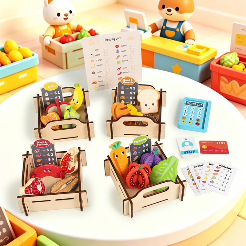 ชุดของเล่นไม้จำลองซูเปอร์มาร์เ - Toy Cash Register บทวิจารณ์และราคา